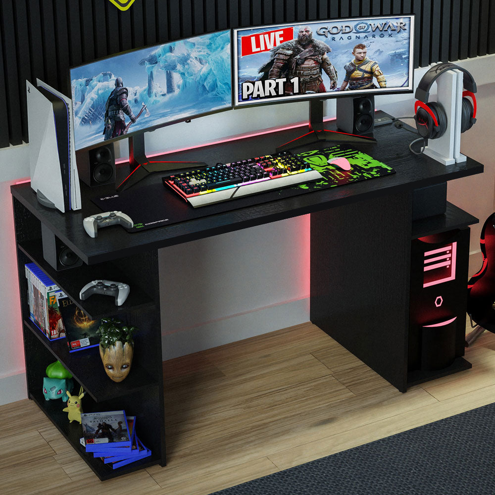 Madesa Gaming Computertisch, Schreibtisch, PC-Tisch, Bürotisch mit
