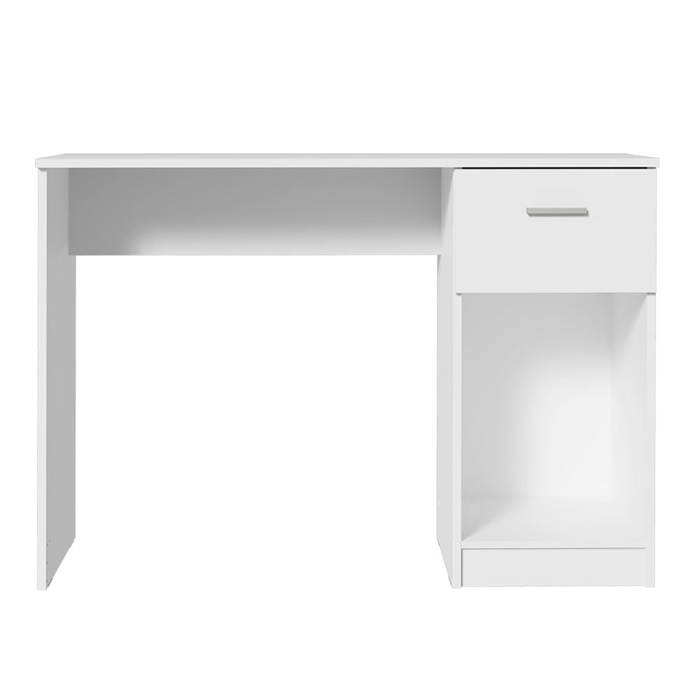 
                  
                    Load image into Gallery viewer, Madesa Schreibtisch, Computertisch mit 1 Schubladen und 1 Tür, für Schlafzimmer und Büro, 110 x 45 x 77 cm, aus Holz - Weiß
                  
                